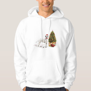 Grappig kerstdalmation Dog en Tree Hoodie