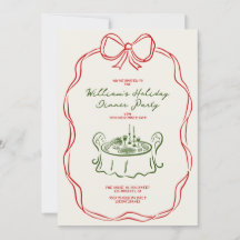 Grappig Kerstdiner Feest Groen en Rood