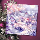 Grappig Kerstdorp Winter Wonderland Feestdagenkaart