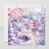 Grappig Kerstdorp Winter Wonderland Feestdagenkaart (Voorkant)