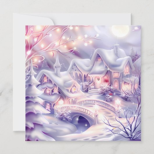 Grappig Kerstdorp Winter Wonderland Feestdagenkaart (Voorkant)