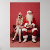 Grappig kerstduo: Kerstman en mevrouw Claus Poster (Voorkant)