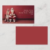 Grappig kerstduo: Kerstman en mevrouw Claus Visitekaartje (Voorkant / Achterkant)