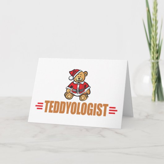 Grappig kerstdwergbeer feestdagen kaart (Voorkant)