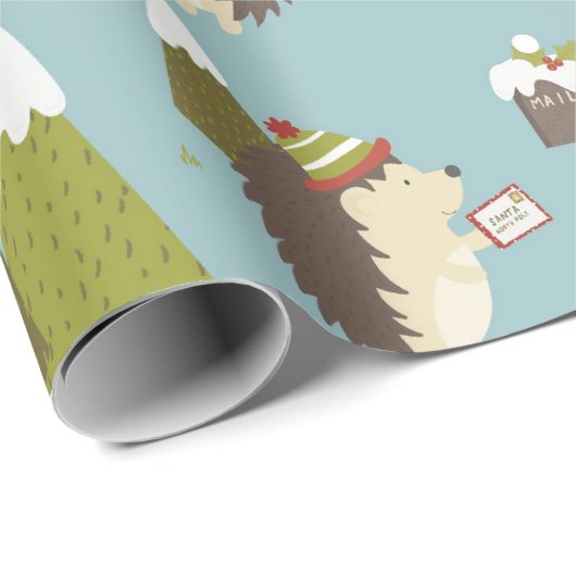 Grappig kerstegel-Kind Cadeaupapier (Rol Hoek)