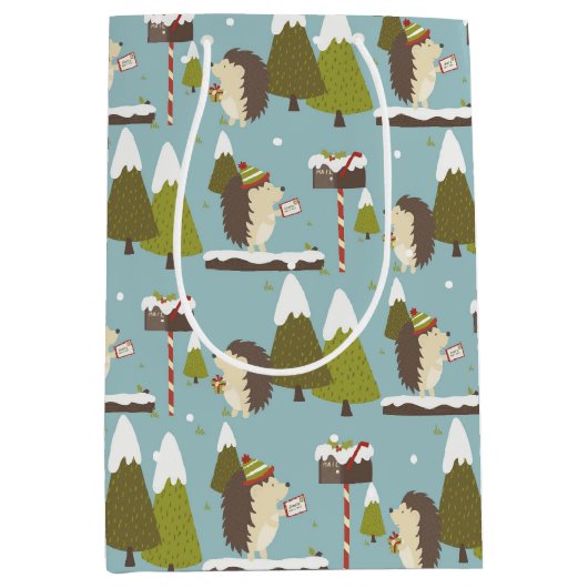 Grappig kerstegel-Kind Medium Cadeauzakje (Voorkant)