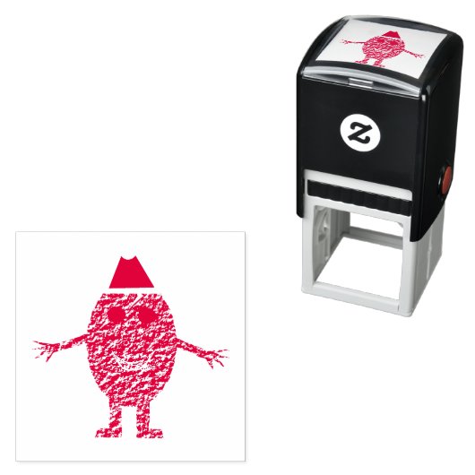 Grappig kerstei Self Inking Stamp Zelfinktende Stempel (In situ)