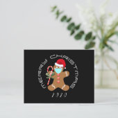 Grappig kerstfeest 2020 Covid Gingerbrood Man Briefkaart (Staand voorkant)