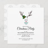 Grappig kerstfeest 2021 Covid Reindeer Custom Feestdagenkaart (Voorkant / Achterkant)