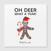 Grappig kerstfeest 2021 Face Mask Gingerbrood Name (Voorkant)