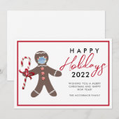 Grappig kerstfeest 2022 Gingerbrood Familie niet F Feestdagenkaart (Voorkant / Achterkant)