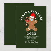 Grappig kerstfeest 2022 Gingerbrood Man niet foto Feestdagenkaart (Voorkant / Achterkant)