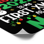 Grappig kerstfeest 2025 is mijn eerste kerst als m poster (Hoek)