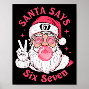 Grappig kerstfeest 67 Meme Brain Rot Kerstman Xmas Poster