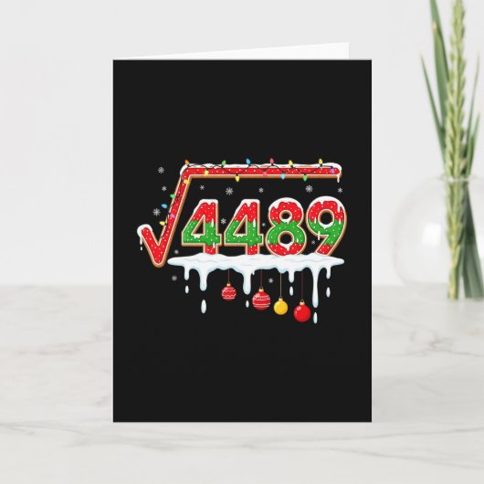 Grappig kerstfeest 67 Meme vierkantswortel 4489 Sl Kaart (Voorkant)