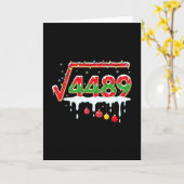 Grappig kerstfeest 67 Meme vierkantswortel 4489 Sl Kaart (Gele Bloem)