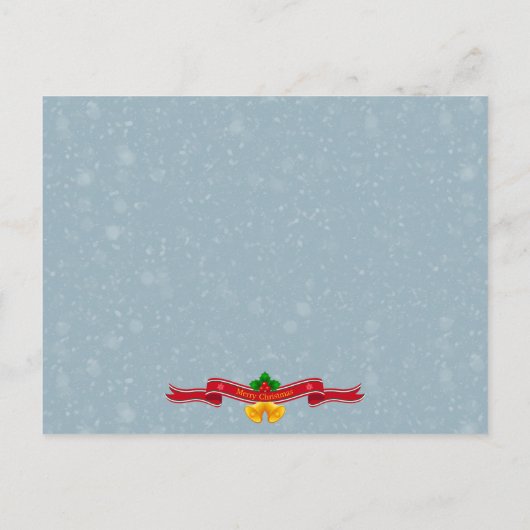 Grappig kerstfeest aankondigingskaart (Achterkant)