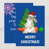 Grappig kerstfeest, aanpasbaar feestdagenkaart (Voorkant / Achterkant)