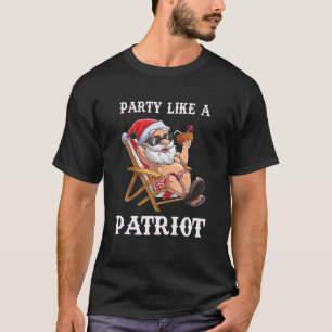 Grappig kerstfeest als patriot 4 juli t-shirt