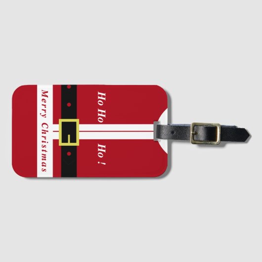 Grappig Kerstfeest Bagagelabel Santa Gift (Voorkant (horizontaal))