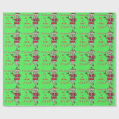 Grappig kerstfeest Bah Humbug Santa in Drag Cadeaupapier (Vlak)