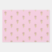 Grappig Kerstfeest beer in een Kerstmuts in waterv Inpakpapier Vel (Voorkant 3)