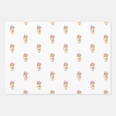 Grappig Kerstfeest beer in een Kerstmuts in waterv Inpakpapier Vel (Voorkant 2)