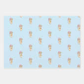 Grappig Kerstfeest beer in een Kerstmuts in waterv Inpakpapier Vel (Voorkant)