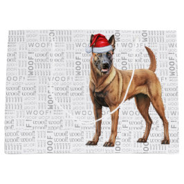 Grappig Kerstfeest Belgisch Malinois Hondenliefheb Groot Cadeauzakje