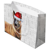 Grappig Kerstfeest Belgisch Malinois Hondenliefheb Groot Cadeauzakje (Achterkant Gekanteld)