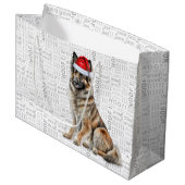 Grappig Kerstfeest Belgisch Tervuren Hondenliefheb Groot Cadeauzakje (Voorkant Gekanteld)