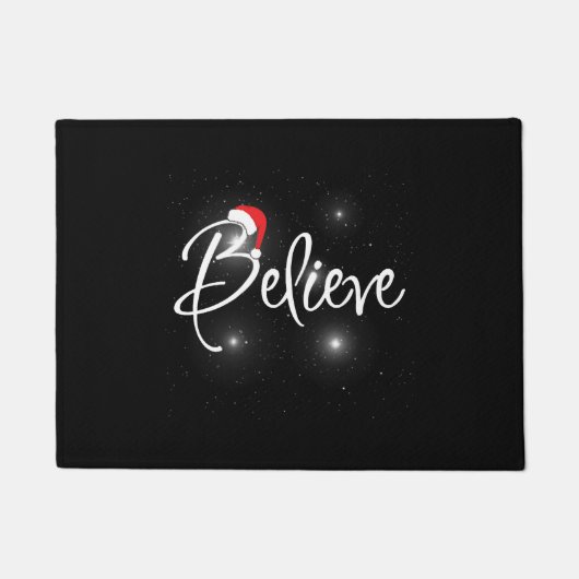 Grappig kerstfeest Believe Quotes Deurmat (Voorkant)