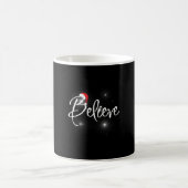 Grappig kerstfeest Believe Quotes Koffiemok (Center)