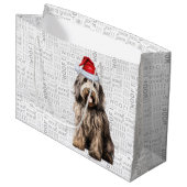 Grappig Kerstfeest Bergamasco Hondenliefhebber Groot Cadeauzakje (Voorkant Gekanteld)