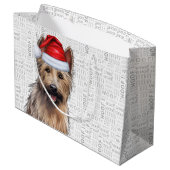 Grappig Kerstfeest Berger Picard Hondenliefhebber Groot Cadeauzakje (Achterkant Gekanteld)