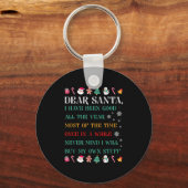 Grappig kerstfeest Beste Sinterklaas ik koop mijn Sleutelhanger (Voorkant)