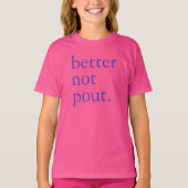 Grappig kerstfeest Beter niet mokken Eenvoudig sch T-shirt (Voorkant)