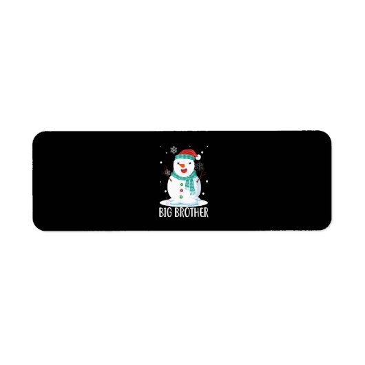 Grappig kerstfeest Big Brother Snowman Santa Match Etiket (Voorkant)