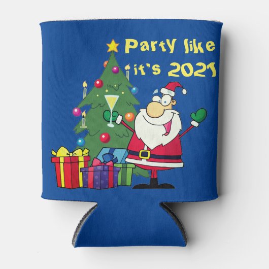 Grappig kerstfeest blikjeskoeler (Voorkant)