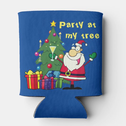 Grappig kerstfeest blikjeskoeler (Achterkant)