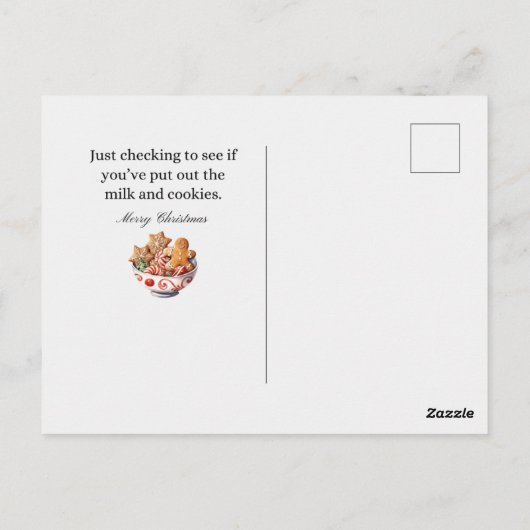 Grappig Kerstfeest Briefkaart (Achterkant)