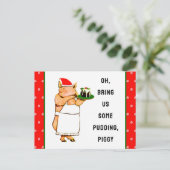 Grappig kerstfeest briefkaart (Staand voorkant)