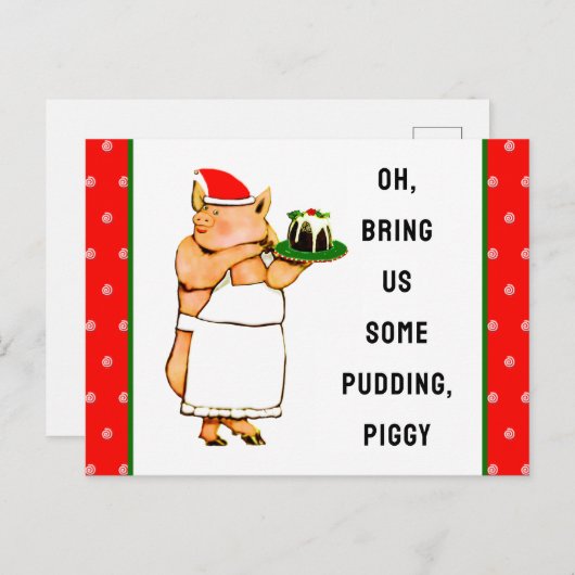 Grappig kerstfeest briefkaart (Voorkant / Achterkant)