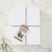 Grappig kerstfeest cadeaulabel (Met Touw)
