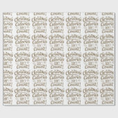 Grappig kerstfeest cadeaupapier (Vlak)