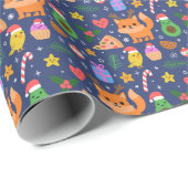 Grappig kerstfeest cadeaupapier (Rol Hoek)