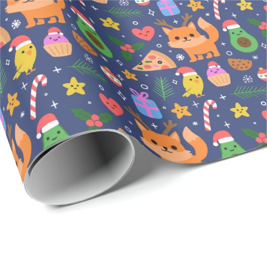 Grappig kerstfeest cadeaupapier (Rol Hoek)