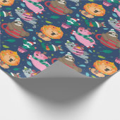 Grappig kerstfeest cadeaupapier (Hoek)