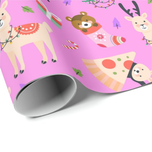 Grappig kerstfeest cadeaupapier (Rol Hoek)