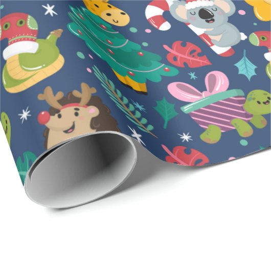 Grappig kerstfeest cadeaupapier (Rol Hoek)